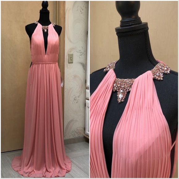 Shimmer by Bari Jay Dresses & Skirts - Sherbet chiffon with rhinestone neckline.